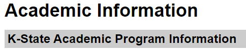 Academic info